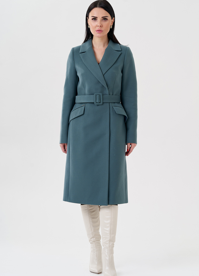 Женское пальто с английским воротником   модель № 23450 универмаг малина