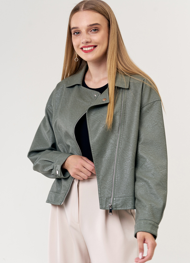 Куртка светло-зеленого цвета модель № 21199 универмаг малина