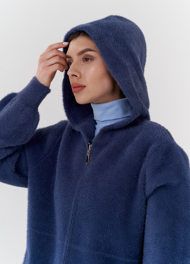 Женский кардиган с капюшоном  модель № 22514 универмаг малина