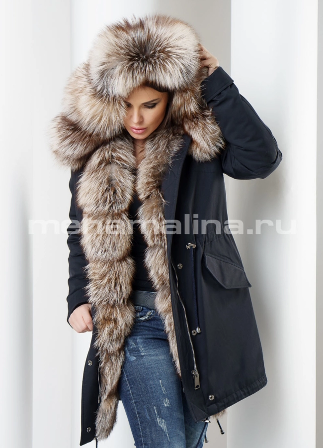 Меховая парка модель № П-165 универмаг малина