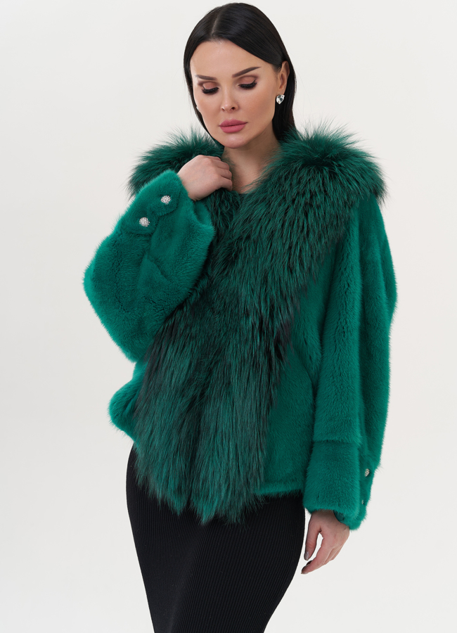 Женская шуба из меха норки модель № 26006 универмаг малина