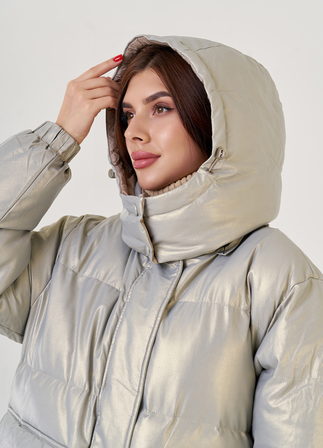 Женский эко пуховик свободного кроя Malina Siberian модель № 23438 универмаг малина