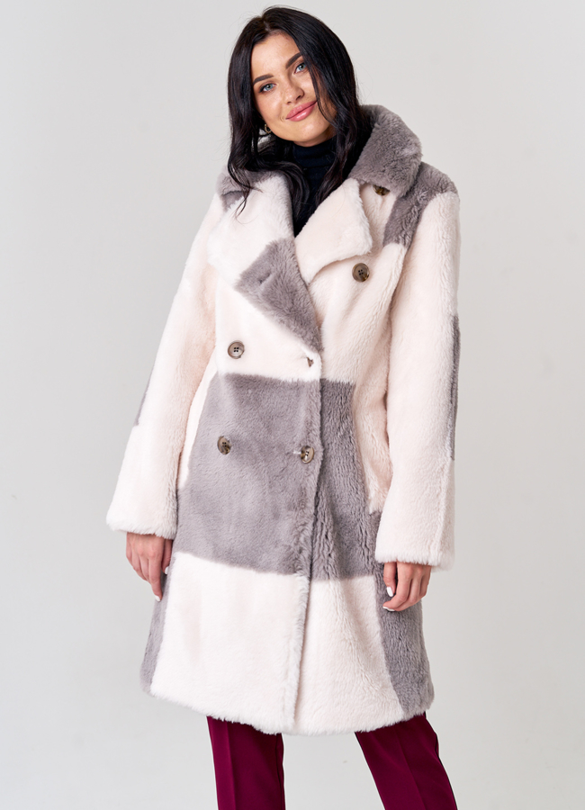 Женское полупальто из шерсти модель № 21142 универмаг малина