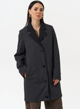 Женское утепленное полупальто трансформер