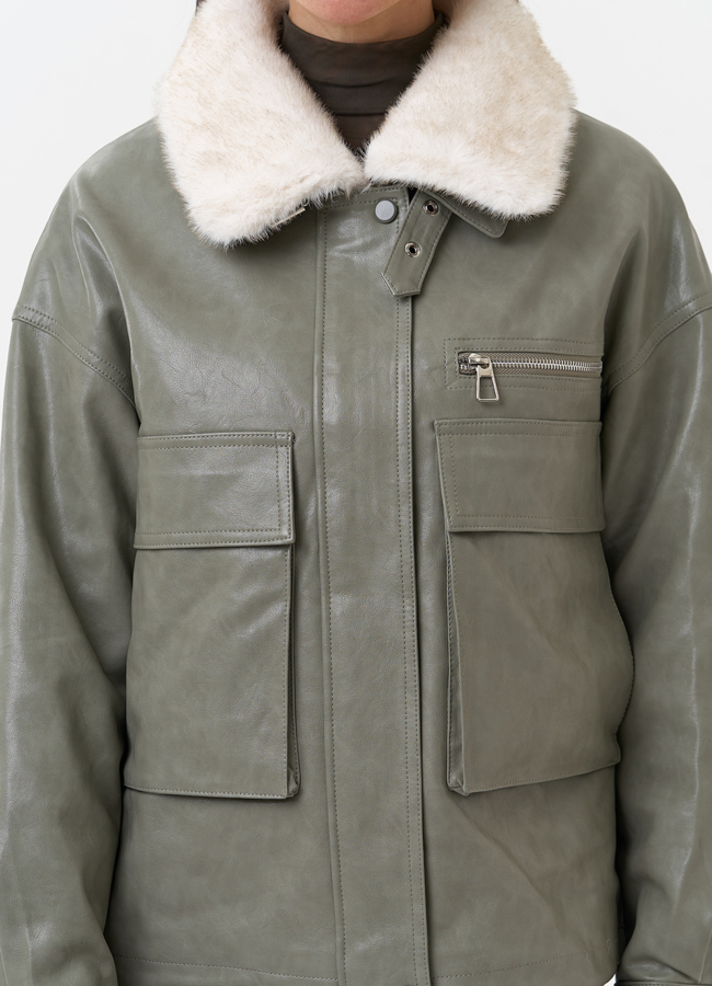 Куртка пилот с отделкой искусственный мех модель № 2181 в рассрочку