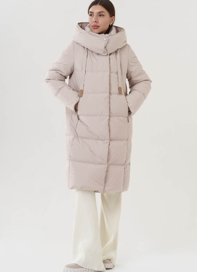 фото Пуховик женский с капюшоном  модель № 25705