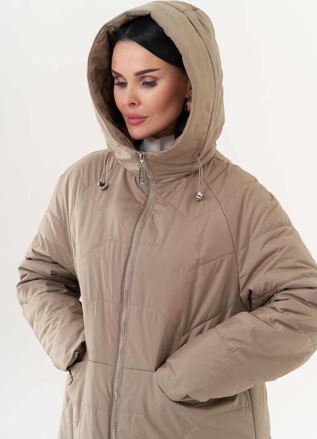 Пуховик демисезонный с капюшоном модель № 25036 в рассрочку