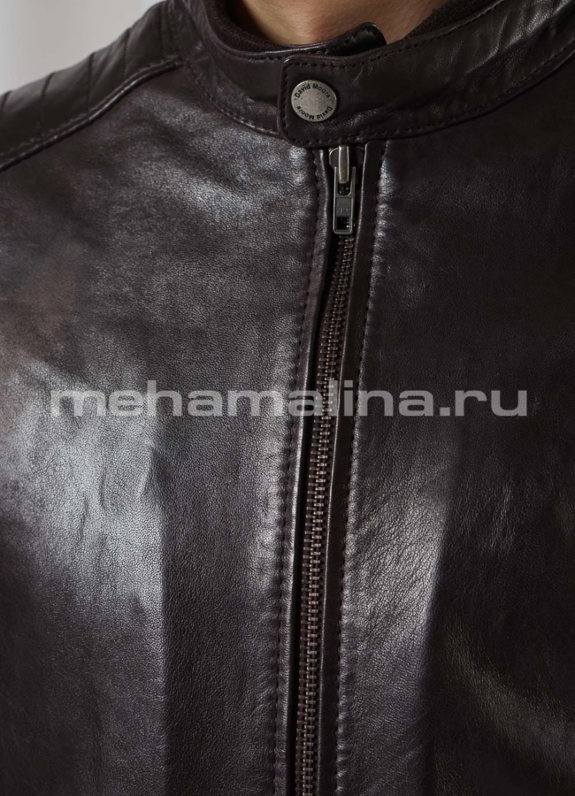 Кожаная мото куртка  модель № Chester в кредит
