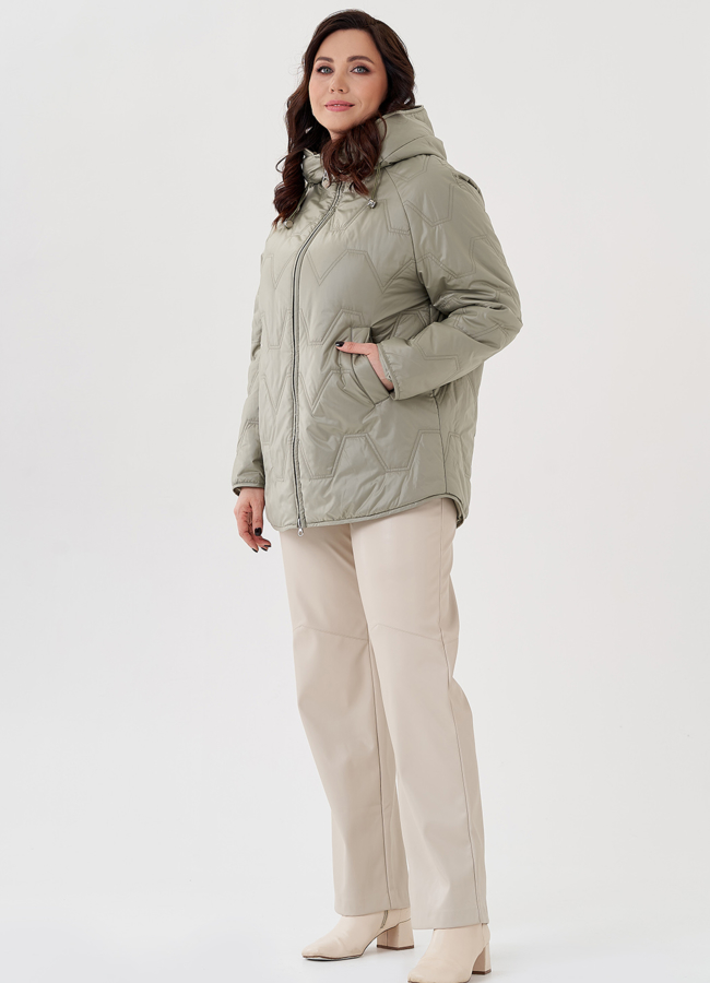 Женское полупальто с капюшоном  модель № 23921 в рассрочку