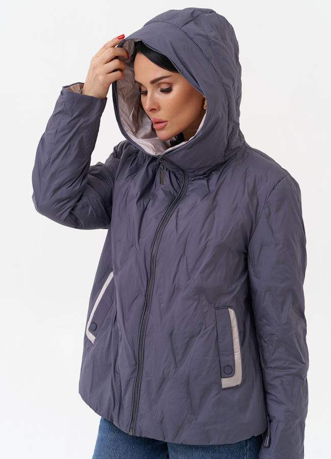 Женская утепленная куртка с капюшоном модель № 29901 универмаг малина