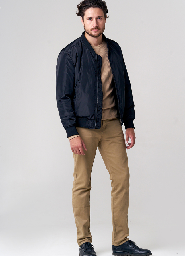 Куртка бомбер  мужская черного цвета модель № MC110 в кредит