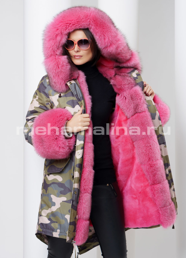 Парка женская Malina siberian wear модель № П-87 меха малина