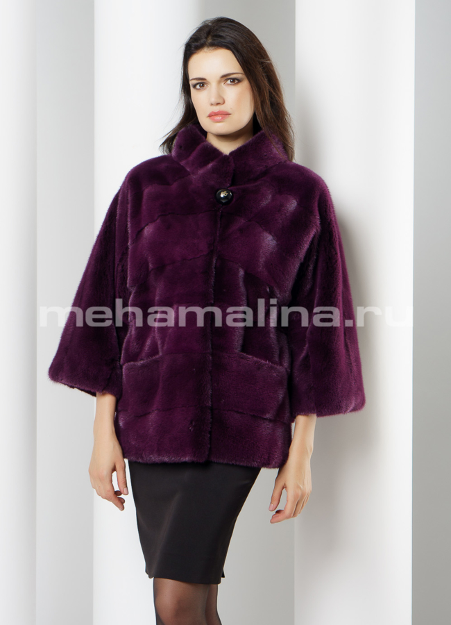 Укороченная шуба модель № S-655 универмаг малина
