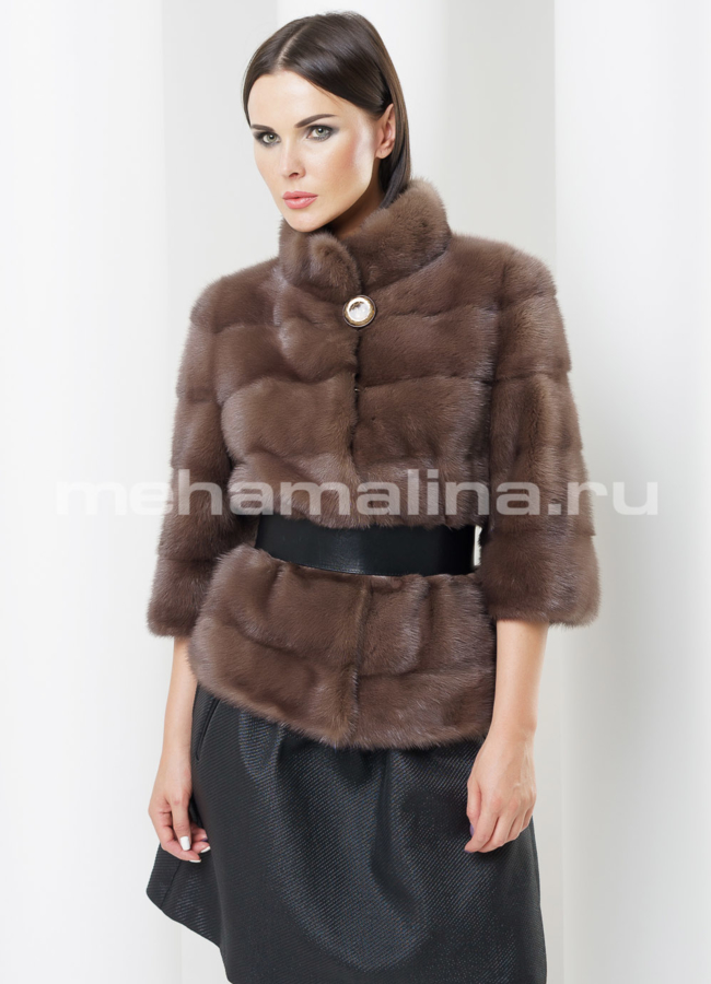 фото Шуба из норки, цвет соболь модель № S-444