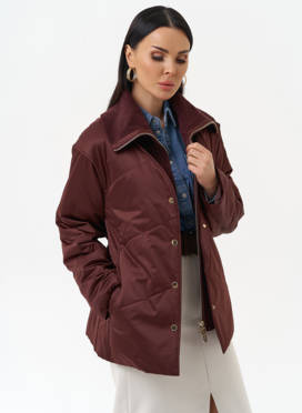 Женская утепленная куртка с поясом