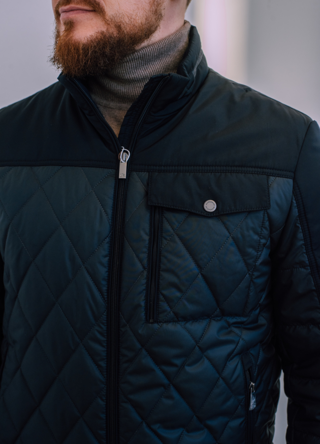 Мужская куртка синего цвета  модель № 22533 универмаг малина