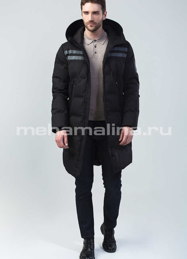 Пуховик мужской удлиненный модель № КМ-58 в рассрочку