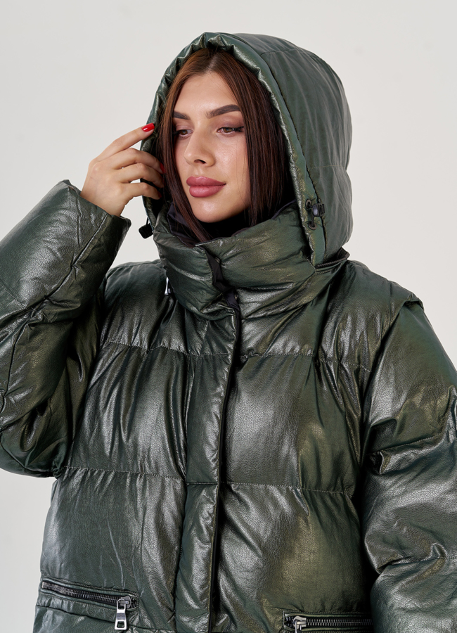 Женский эко пуховик-трансформер Malina Siberian модель № 23439 универмаг малина