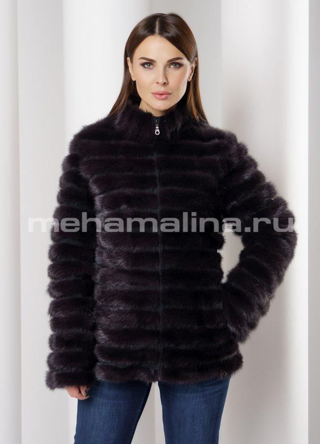 Жакет из норки модель № M-166 меха малина