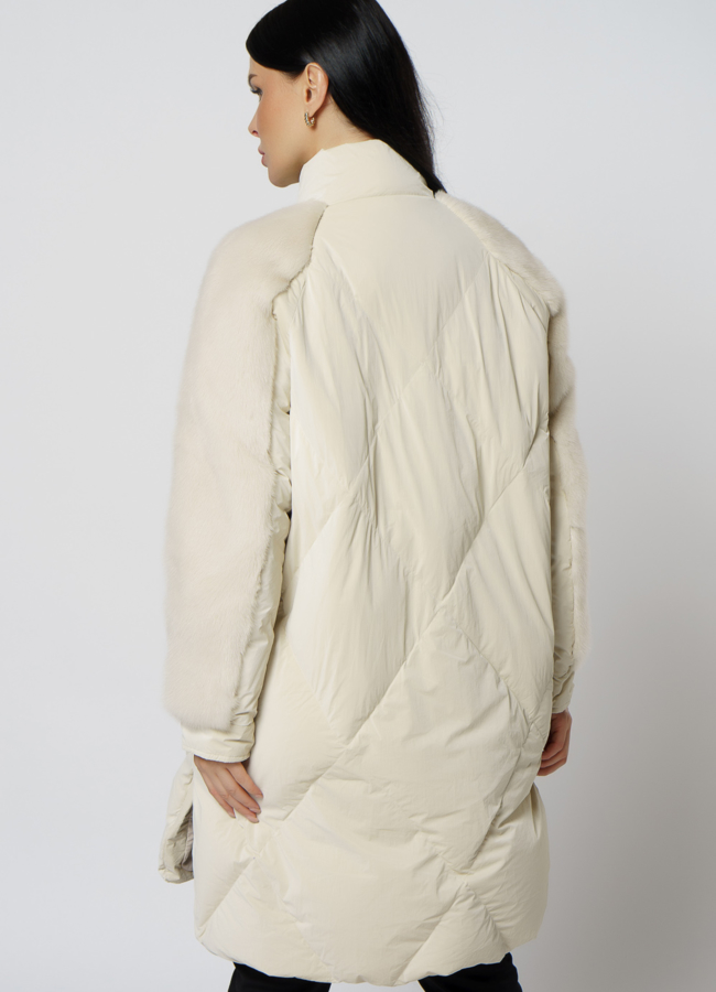 Пуховик со стойкой модель № 19-221/1 в кредит