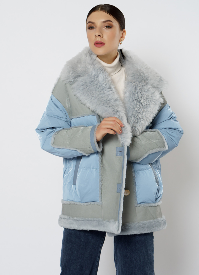 Пуховик с английским воротником модель № 2076 универмаг малина