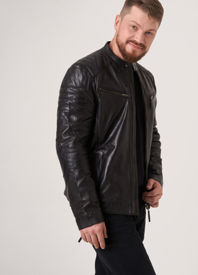 фото Куртка из натуральной кожи на молнии модель № 771