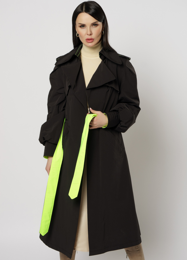 Плащ женский с английским воротником и поясом модель № 20461 универмаг малина