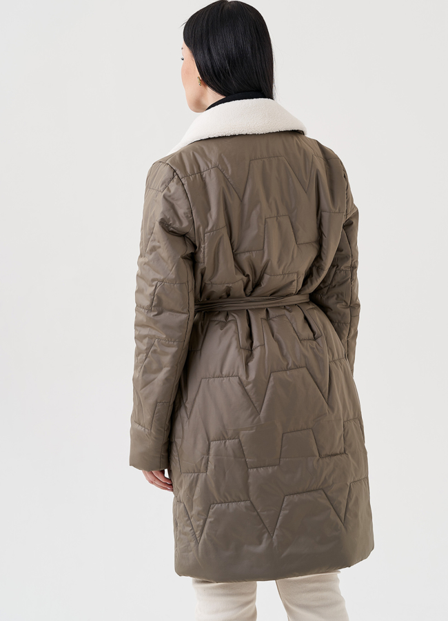 Полупальто с английским воротником модель № 79971 в кредит