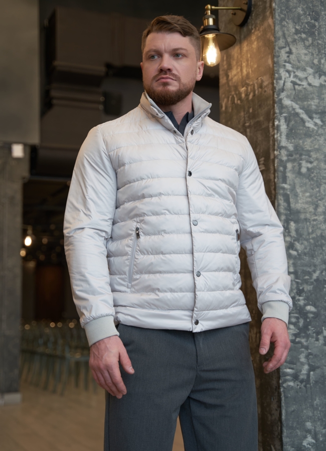 фото Мужская куртка серого цвета модель № 30210 фото Мужская куртка серого цвета модель № 30210