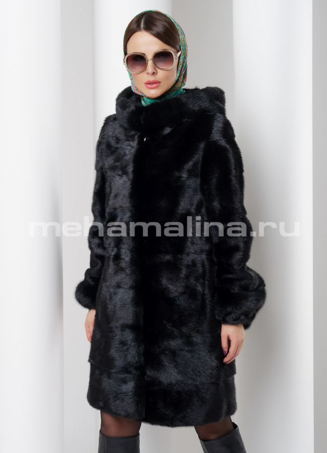 Шуба норка модель № S-526 универмаг малина