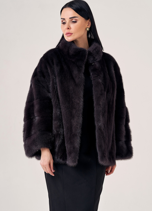 Короткая норковая шуба  модель № 23103 универмаг малина