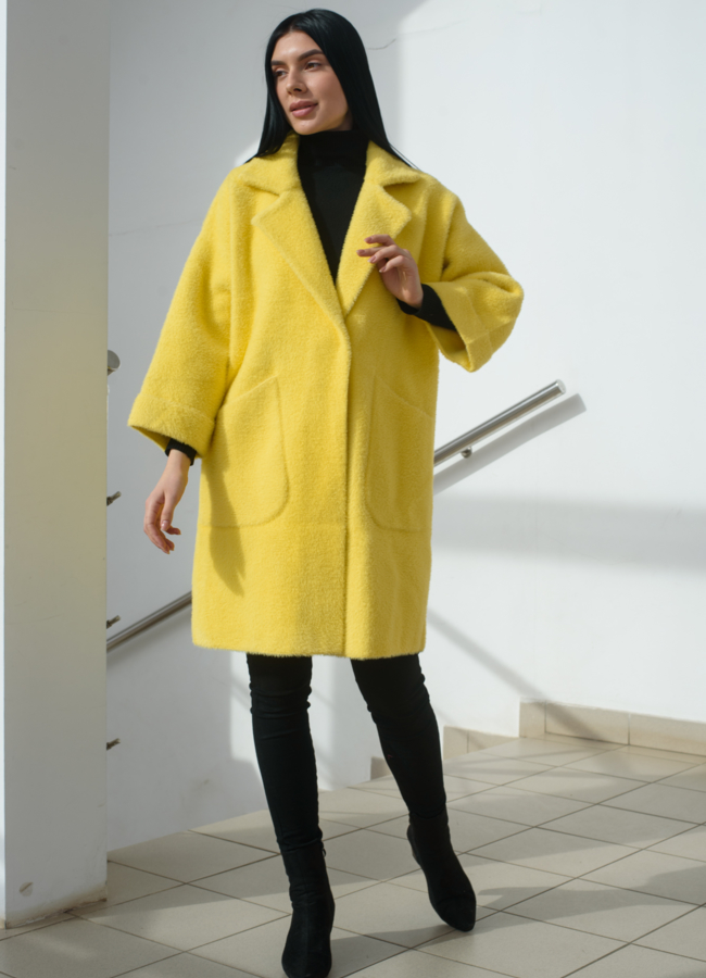 Женский кардиган с английским воротником  модель № 22501 меха малина