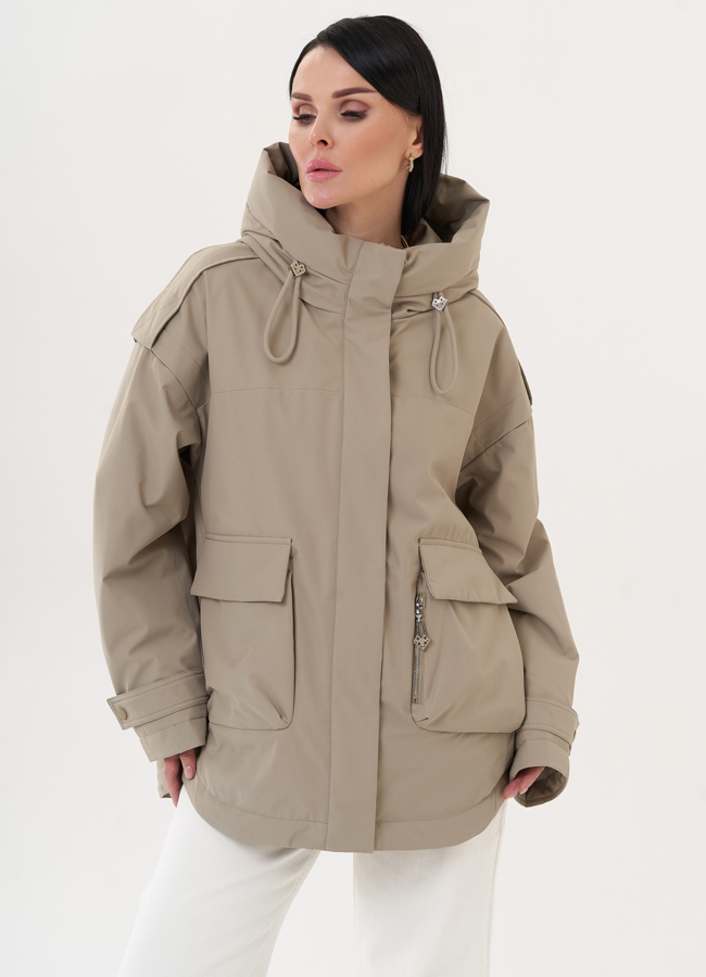 Женская куртка с накладными карманами модель № 27004 в кредит