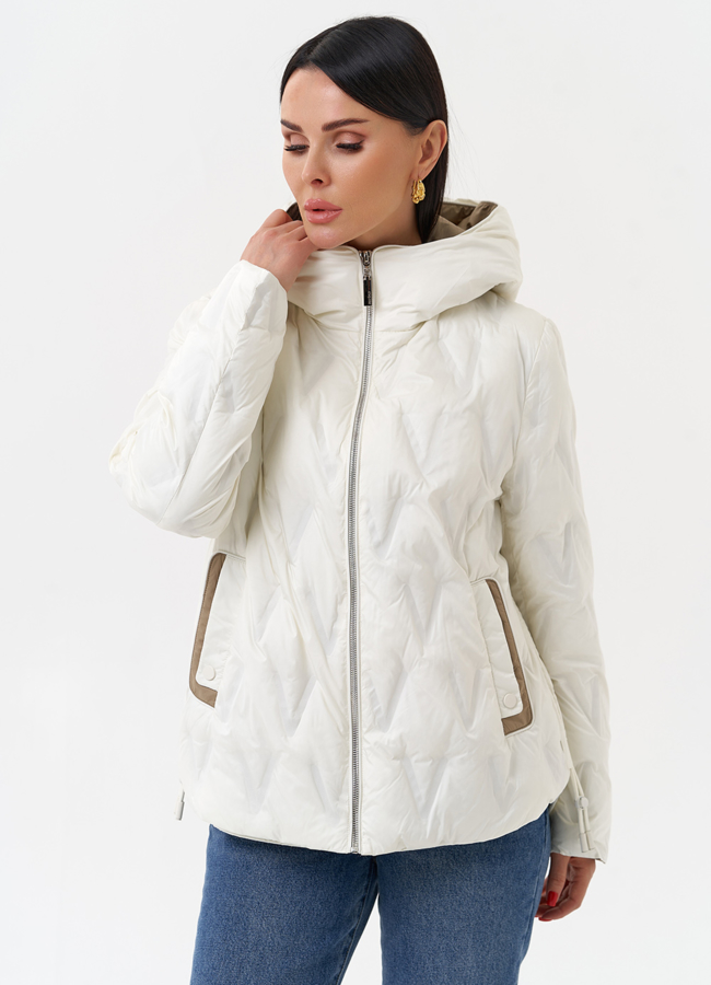 фото Женская утепленная куртка с капюшоном модель № 29940