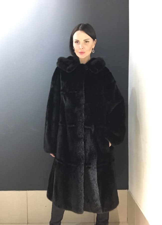 Шуба из скандинавской норки модель № S-752 в рассрочку