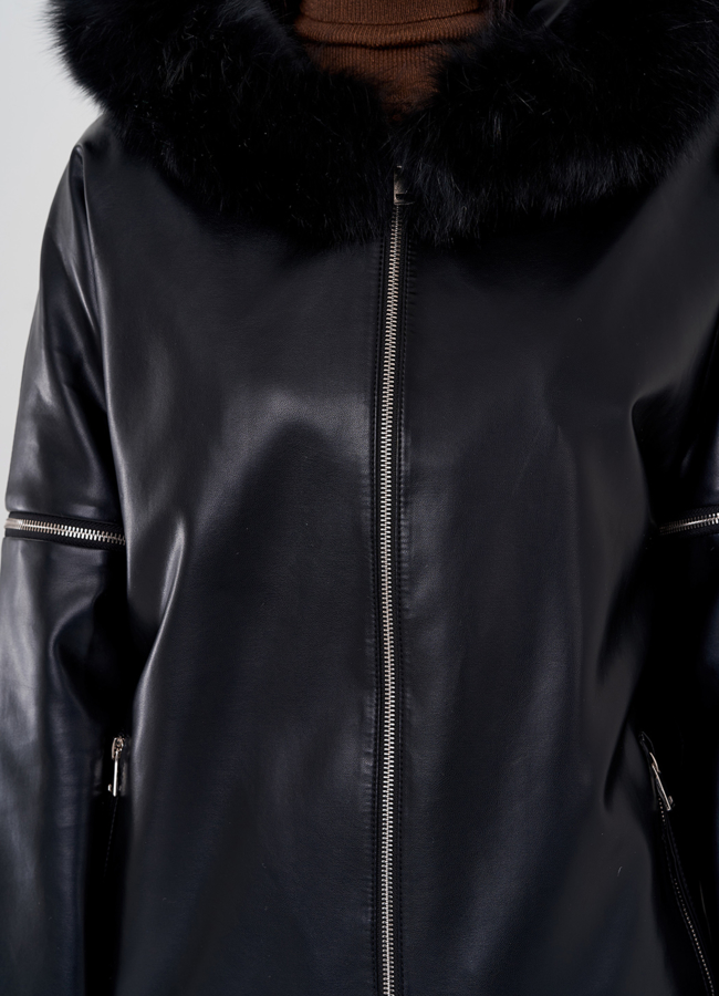 Женская куртка 2 в 1 трансформер с капюшоном  модель № 24211 универмаг малина