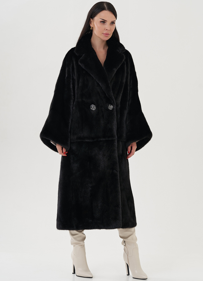 ​Норковая шуба из меха saga fur модель № 24964 универмаг малина