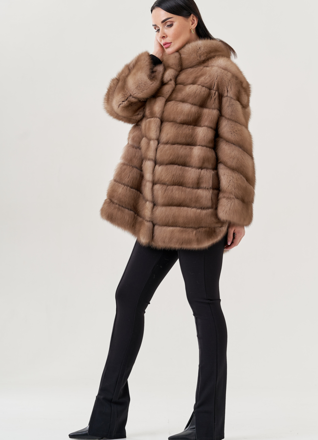 Шуба из куницы  модель № 79567 универмаг малина