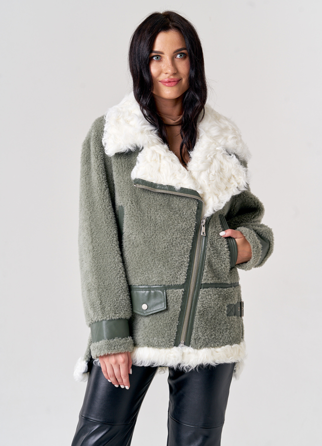 Женская косуха из шерсти модель № 21148 универмаг малина