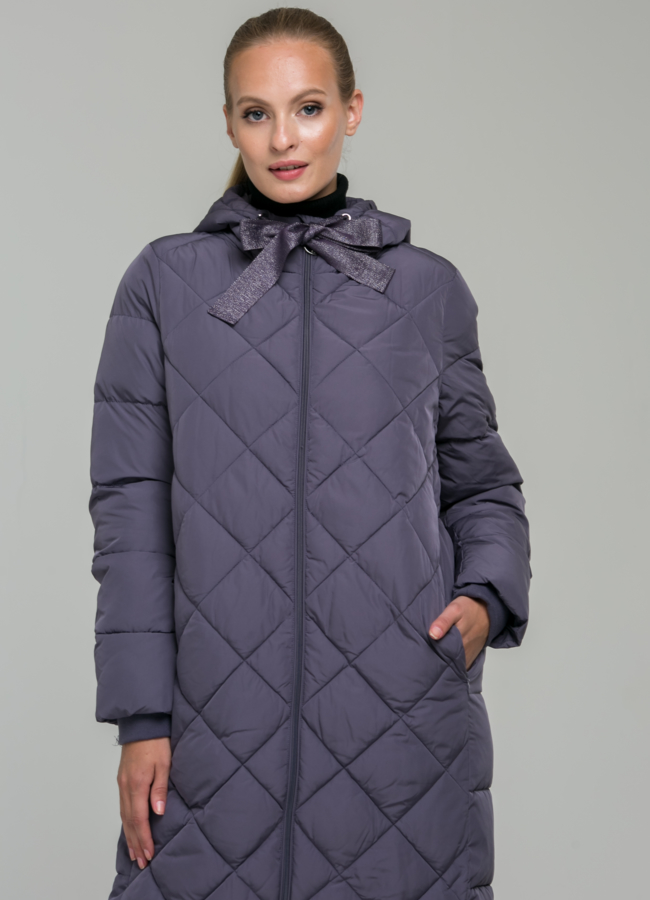 Удлиненный пуховик ODRI модель № П-244 в рассрочку