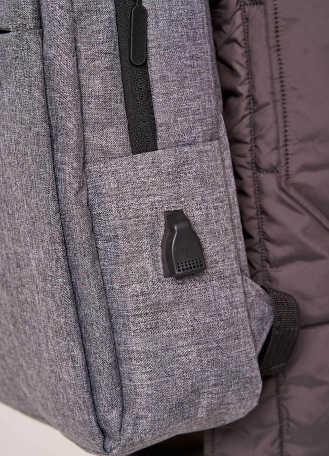 Рюкзак мужской серого цвета модель № 1015 в рассрочку