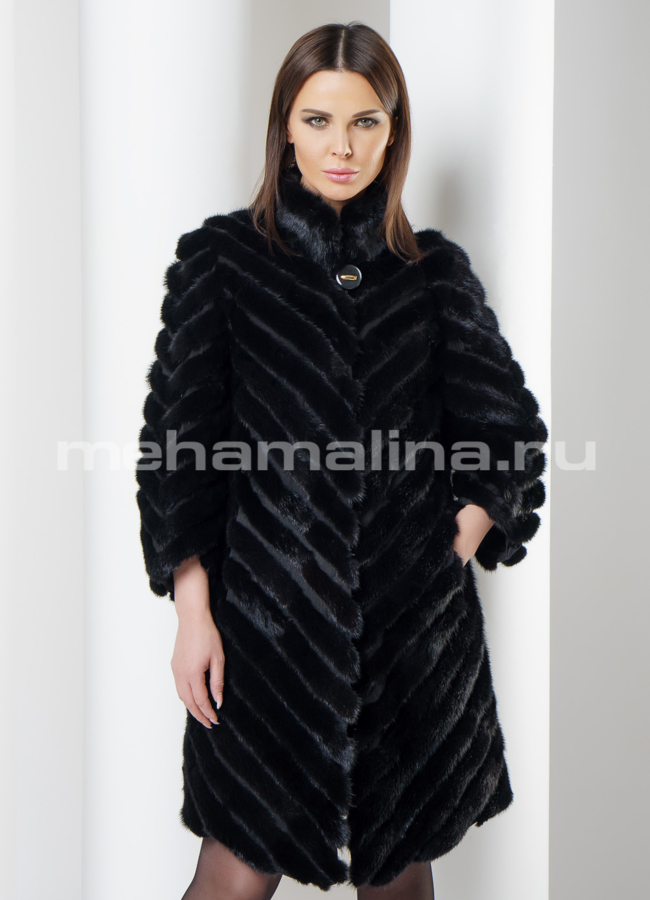 Жакет из норки модель № M-149 меха малина