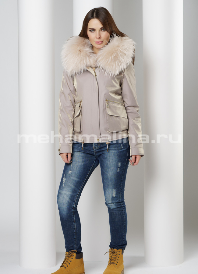 Укороченная парка модель № П-309 в рассрочку