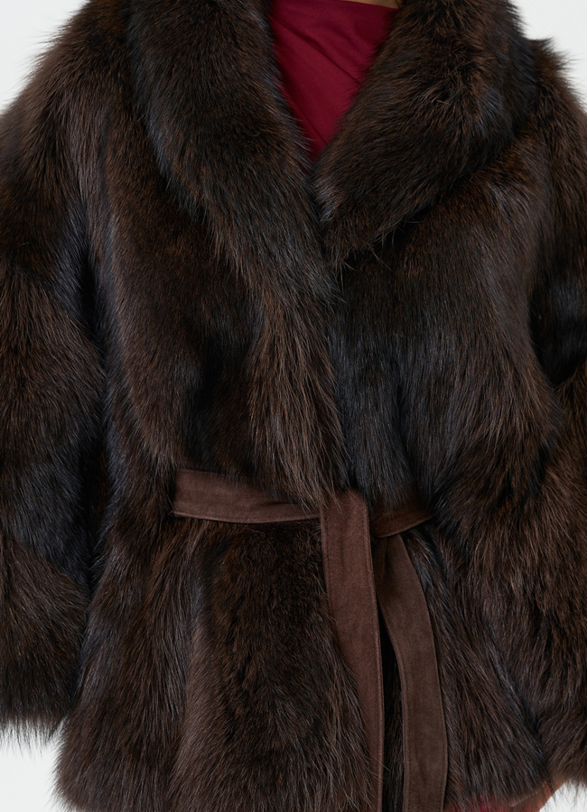 Женская шуба из меха канадского енота модель № 31086 универмаг малина Женская шуба из меха канадского енота модель № 31086 универмаг малина
