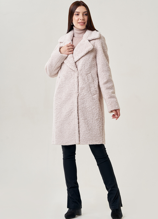 Женское полупальто с английским воротником  модель № 80907 в кредит