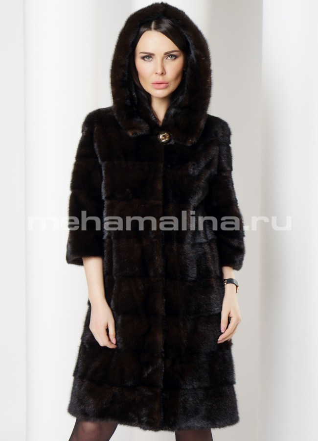 Норковая шуба  модель № S-679 универмаг малина