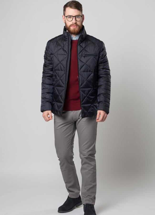 Мужская утепленная куртка синего цвета модель № TENOR в кредит