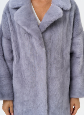 Куртка из меха норки с английским воротником