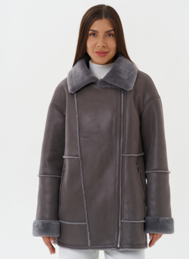 Женская дубленка из эко кожи