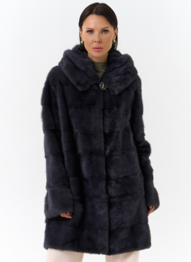 Норковая шуба трансформер с капюшоном